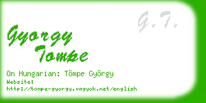 gyorgy tompe business card