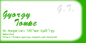 gyorgy tompe business card